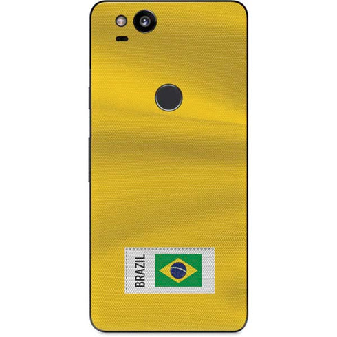 Brazil Soccer Flag Google Pixel 2 Skin